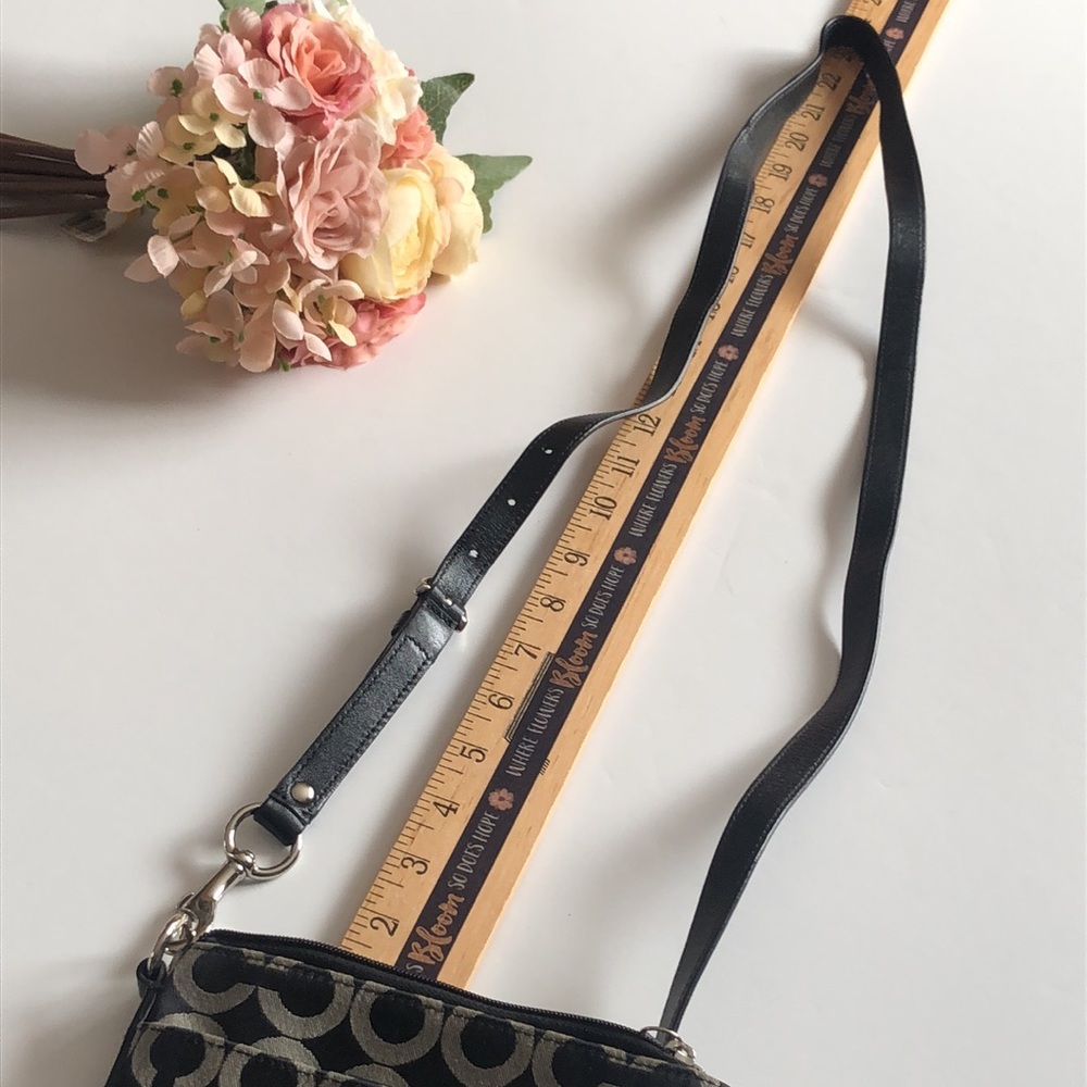 Coach black crossbody Kristin Signature Crossbody Black and Gray Fabric Coach - Picture 8 of 16